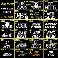 Motorcycle Crystal Number Font (Number Only,No include Plate)