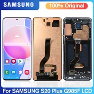 Original For Samsung Galaxy S20 Plus LCD G985 G985F G985F/DS Display Touch Screen Digitizer with Fra