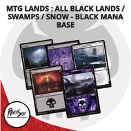 MTG Black Lands – Swamp, Snow, Commander Deck Mana Base – Authentic Cards