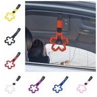 Car storage Cherry Blossom Hanging Ring Car Tow Strap Pull Ring Static Belt Decorative Warning Ring 