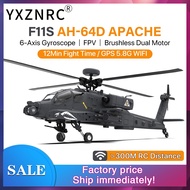 ​YXZNRC F11S RC Helicopter YuXiang AH-64D Apache 2.4G 6-Axis Gyro 9CH GPS 1:32 Remote Control Helico