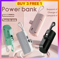 [BUY 3 FREE 1]5000mah Mini Portable Powerbank for iPhone Android Fast Charging USB Power Bank Lightweight Mobile Battery