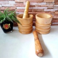 Wooden mortar, wooden pestle, wooden mortar, wooden mortar mortar and pestle
