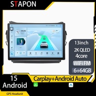 STAPON 13inch 64GB 128GB for ix45 santafe 2013-2016 Android15 2k 1920x1200p carplay android 2.5D qle