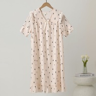 Cloud Cotton Nightdress New Home Clothes Short Sleeve Summer Spring and Autumn Pajamas Thin Pajamas 