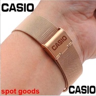 Casio strap thin Milan strap stainless steel strap stainless steel mesh strap watch chain men and women watch strap accessories 20