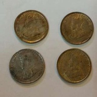香港一仙硬幣 Hong Kong 1 cent 1931 （4個）