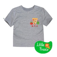 LittleFresco - BFF Pizza Grey Kids T-Shirt