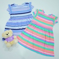 JM38 Cute Stripe Edition Girls' Dress 4 - 8 Years
