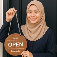Open Close Acrylic Sign Door Signage Open Closed Sign Buka Tutup 25cm