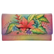 Anna by Anuschka Women's Hand Painted Genuine Leather Multi Pocket Wallet