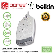 [ORIGINAL] GENUINE BELKIN 6 UK PLUGS WITH RJ11 TELEPHONE PORT PROTECTION POWER STRIP LIGHTNING SURGE