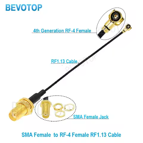 10Pcs/lot MHF4 Cable SMA Female to u.FL/RF/MHF-4 Female Jack WIFI Antenna RF Cable RG1.13mm Pigtail 