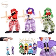 MXBEAUTY Pull String Puppet Funny Vintage Wooden Kids Toy Colorful Joint Activity Puppet