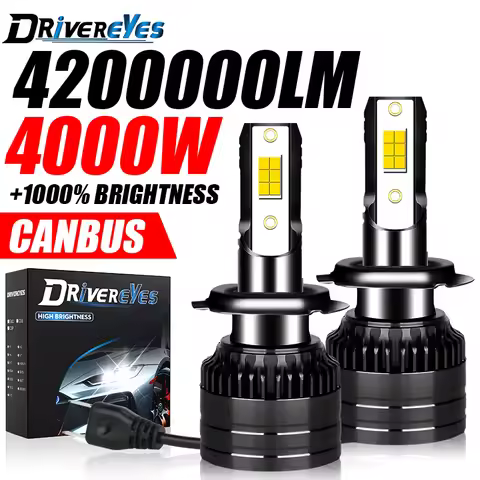 4200000LM 4000W H7 H4 LED Headlight Canbus H11 H1 9005 HB3 H8 H9 9006 HB4 9012 HIR2 4300K 6000K 8000