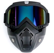 helm goggle mask masker topeng transformer helm bogo retro + kacamata gogle mask pet motorcycle