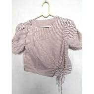 Brown-White Plaid Shirt Chest Size 35 Inches