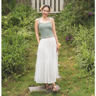 Chân váy tơ nhăn 2 lớp Chiffon Midi Skirt - by ufo.thebasic