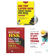 [HCM]sách-Combo Tuyển tập cấu trúc cố định tiếng Trung ứng dụng + Bài tập củng cố ngữ pháp HSK cấu 