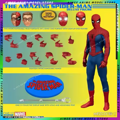 Original Mezco The Amazing Spider Man Deluxe Edition One:12 6 Inch in Stock Anime Action Collection 