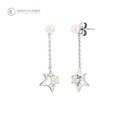 Maison de Jewels - Dripping Star Perles Earring ต่างหูเงินแท้ ต่างหูดาว ต่างหูห้อย ต่างหูพลอยโอปอล