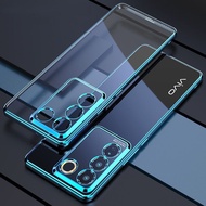 OPPO Reno เคส2024 11 F 5G สำหรับ OPPO Reno 11F F25 Pro F25Pro 11 F Reno11f F11 OPPO Reno 11F กันกระแทกแบบใสตัวชุบโลหะหรูหรา2024รวมทุกขอบเปลือกนิ่มป้องกันการตก