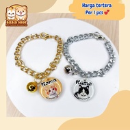 CUSTOM NAME ALUMINUM CHAIN CAT NECKLACE (MEDIUM CHAIN)