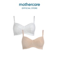 Mothercare Nude And White Soft Cup Nursing Bras 2 Pack -Set Bra Wanita (Putih/Coklat)
