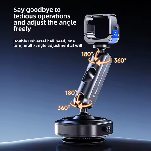 LINIM DJ-3 for Pocket 3 Suction Cup Mount Car Windshield Window Aluminum Alloy Holder for DJI Osmo P