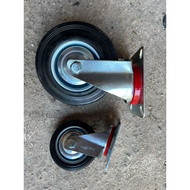 Rubber Trolley Wheels / Live Trolley Wheels 3" 4" 5"