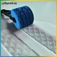 Mypink Clay Stamp Roller Geometric Flower Patterns Relief Rolling Tool Ceramic Clay Texture Wheel Cl