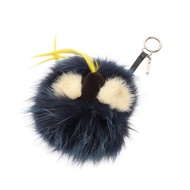[สินค้ามือสอง] เฟนดี้ FENDI เสน่ห์ Bag Bugs Monster 7AR421 3FM สีดำ/น้ำเงิน/เหลือง หนัง Bag Bugs Mon