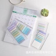 Factory Transparent PET Loose-leaf Morandi Color Post-it Note Fluorescent Index Paper times Cute Col