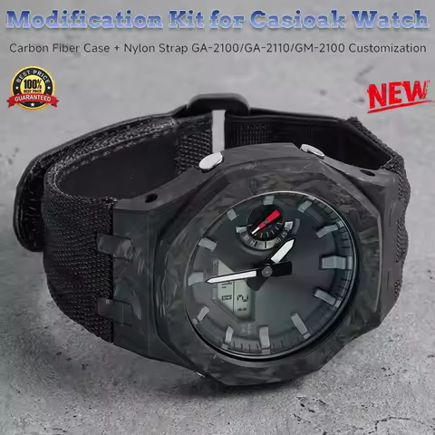 Gen4 Mod Kit For Casioak GA2100 GM2100 Carbon Case Bezel Nylon Strap for Casioak Watch GMB2100 GAB21