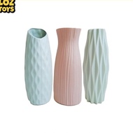 LOZTOYS Vas Plastik Motif Texture Unik Pot Vas Bunga Tanaman
