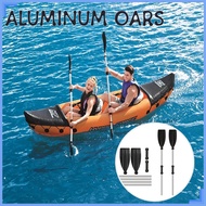 2pcs Aluminum Oars Detachable Afloat Kayak Oars Dayung Kayak Boat Rafting Canoe Paddle Rubber Boat D