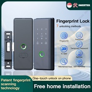 Digital Door Lock Smart Fingerprint Door Lock Security Digital Password Remote Control Code Lock for Metal Gate Door