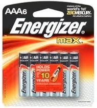 Energizer 06473 - AAA Cell 1.5 volt MAX Battery (6 pack) (E92BPF-6)