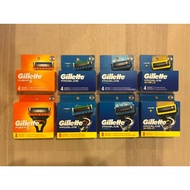 Gillette Fusion 5/ Proglide/ Proglide Chill/ Shield/Skinguard U.S. Packaging-4 8 or 12 Cartridges (N