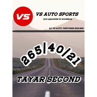 265/40/21 PIRELLI (HARGA 2 BIJI) TAYAR TERPAKAI //USED TYRE GOOD CONDITION