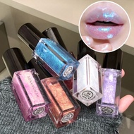 HERORANGE Lip Gloss Fine Glitter Blue Lip Gloss Natural Watery Moisturizing Lipstick