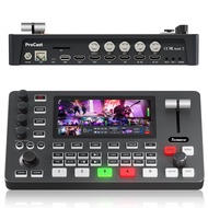 5 Channel 5.5 Inch Screen Video Mixer Switcher 4x SDI 4x HDMI for Live Streaming Broadcast Recording