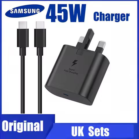 Original SAMSUNG 45W PD USB-C Super Fast Charger EP-TA845 UK Plug Adapter For GALAXY Z Flip Fold 6 5