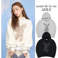 [acme de la vie] BLACK FUZZY RABBIT HOODIE