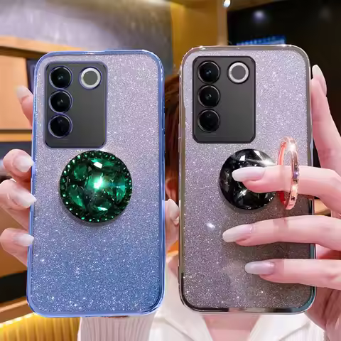 V27 Diamond Holder Case,Luxury Cover For Vivo V27 V27E V29 V29E V25 V21 V21E Y16 Y35 Y78 Y77 5G Y76 
