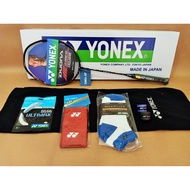 Yonex Duora 10 Blue Orange SP @ 8in1 Badminton Racket Package