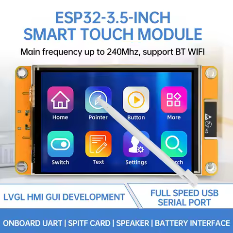 ESP32 WiFi Bluetooth Module Development Board 3.5 Inch ST7796U Drive 320*480 Resolution TFT Intellig