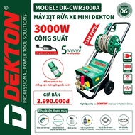 DEKTON DK-CWR3000A Pressure Washer 3000W Capacity - Electric Leakage Protection Switch - 180Bar Pres
