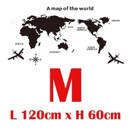 World Map Wall Sticker Acrylic 3D Solid Crystal World Map Wall Decoration Bedroom Living Room Office