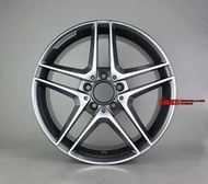 【美麗輪胎舘】類AMG 新款鋁圈樣式 17吋 5孔112 7.5J + 8J 前後配 灰底抛光面